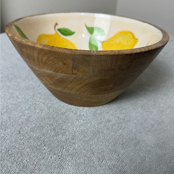 Two’s Company Lemon Enamel & Mango Wood Bowl - Picture 6 of 10
